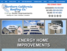 Tablet Screenshot of northerncaliforniaroofing.com